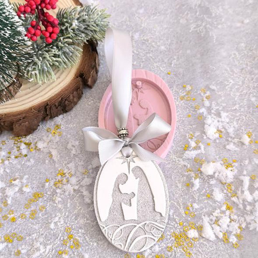 NA099MS- Molde em silicone -Oval com Presépio