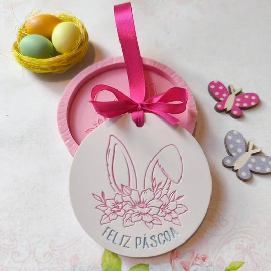 MF040MS - Molde em silicone – Feliz Páscoa “”orelhas””