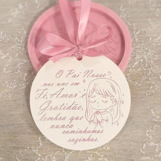 MF041MS - Molde em silicone -O Pai nosso- Menina