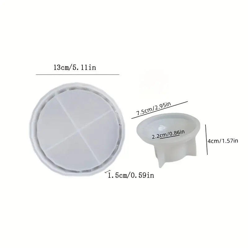 BP083MS - Molde de silicone - Prato de bolo com pé