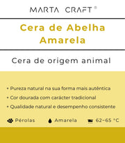 ♡ 19 - Cera de Abelha Amarela | APF 62-65.ºC | Pérolas