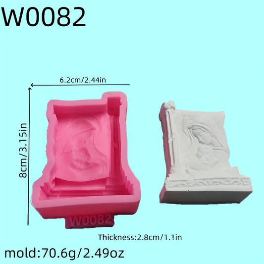 NA028MS- Molde Forma de Silicone Decorativa 3D Anjo Virgem