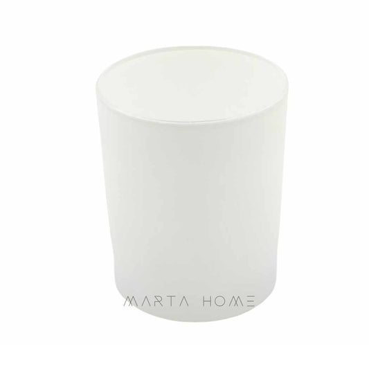 Copo de Vidro Barley para Vela 250mL - Branco Fosco