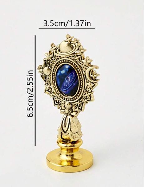 Sinete Metal com pedra