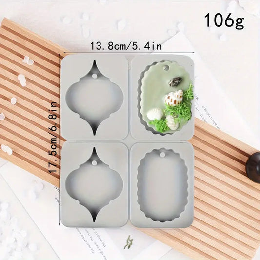 FC006MS -Molde de 4 Cavidades em Forma geométrica Sachês