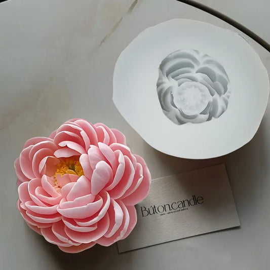 F106MS-  Molde de Silicone Peônia 3D