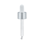 Frasco Vidro Ambar Transparente Redondo 30mL + Tampa Conta-Gotas c/ Tetina