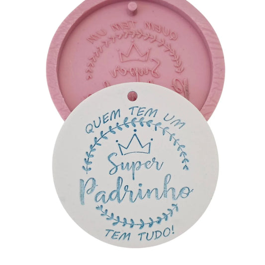 MF044MS - Molde em silicone – Super Padrinho