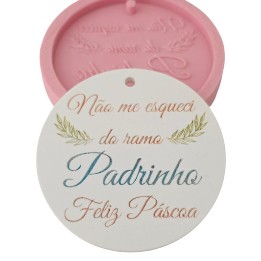 MF046MS - Molde em silicone – Padrinho- Não me esqueci do ramo