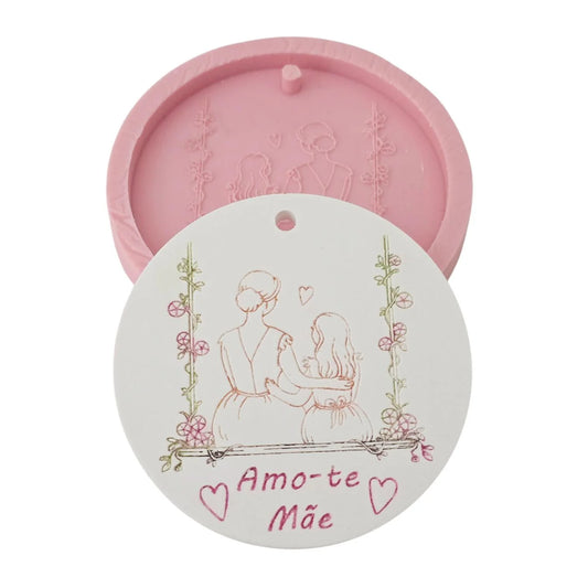 MF034MS - Molde em silicone – Amo-te Mãe