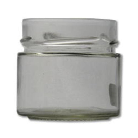 Boião Vidro DELUXE 212 ml + Tampa Alta Prateada