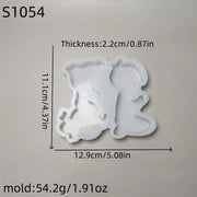 NA043MS  -Molde de Silicone figuras de oração de menino e menina