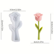 F124MS- 1 Molde de Silicone Floral para Velas - Rosa, Tulipa, Lavanda.
