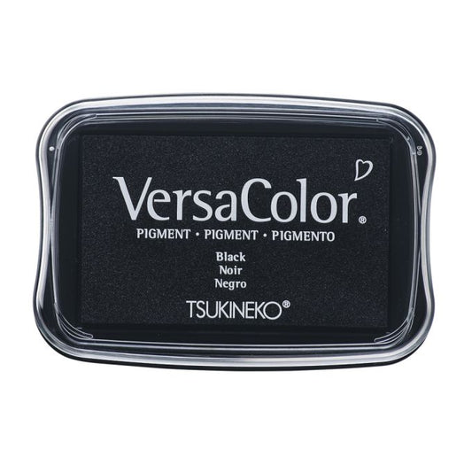 Almofada de tinta pigmentada Versa Color, preto