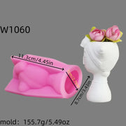 BP103MS - Molde de silicone menina olho fechado 3D