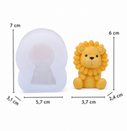 AN030MS - Molde Silicone leão 3D de desenho animado