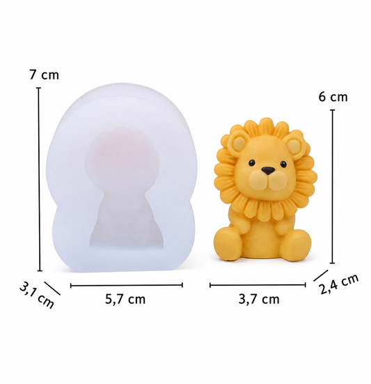 AN030MS - Molde Silicone leão 3D de desenho animado
