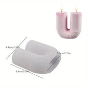 EP021MS -Molde de vela de silicone em forma de U 3D