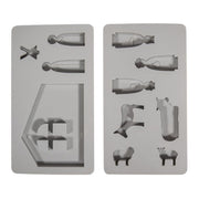 Rayher - Molde de silicone para presépio Molde de 2 partes com 11 formas, caixa