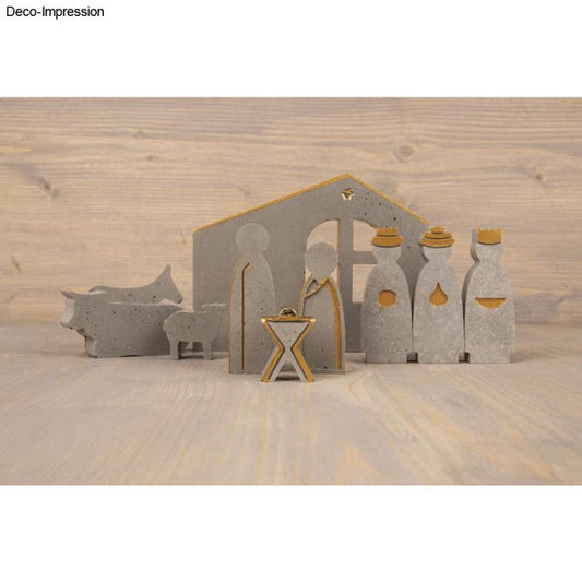 Rayher - Molde de silicone para presépio Molde de 2 partes com 11 formas, caixa