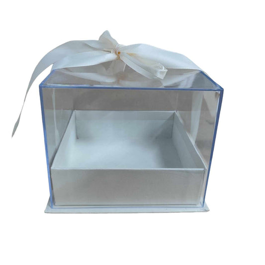 caixa presente com tampa  acrilico 14x12 cm