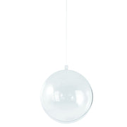 Bola de plástico, 2 peças,  ø 16 cm cristal