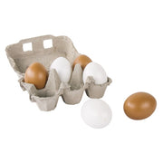 Conjunto de ovos de plástico castanho/branco, 6cm ø RAYHER