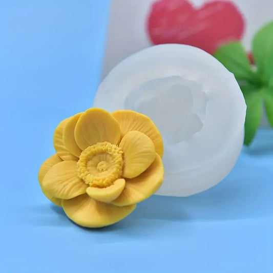 F028MS-  Flor hibisco  Molde de Silicone