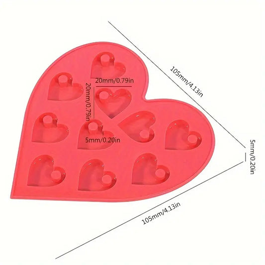 FC049MS -Molde de 10 Cavidades coração pingente