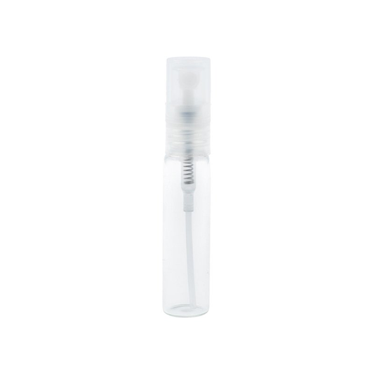 Frasco Spray Transparente Plástico - 3ml/5ml - Set 10 unidades + Tampa