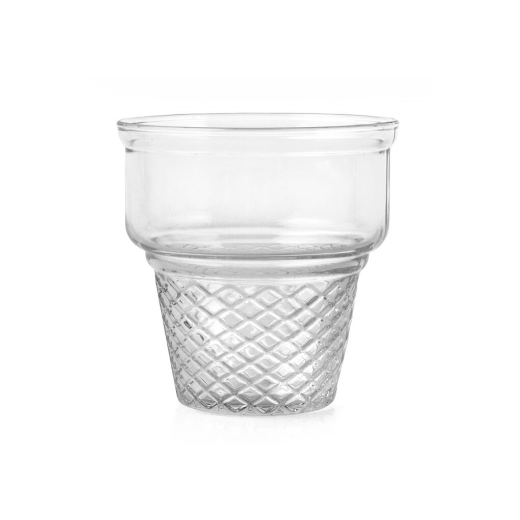 TAÇA GELADO MINI CORNET VIDRO 23CL Ø8,5x8,5CM