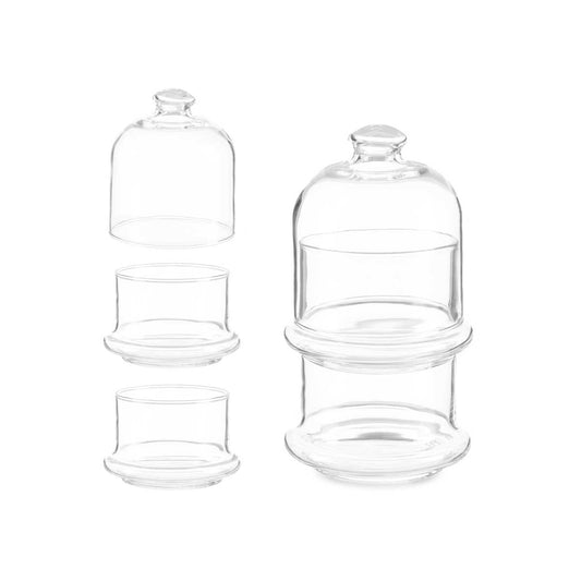 Bomboneira vidro  transparente empalhável  2 x 230ml