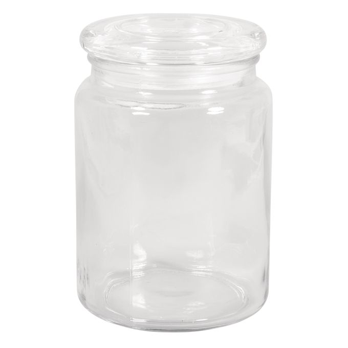 | Pote de armazenamento com tampa de vidro, 14 cm ø10cm, 900 ml