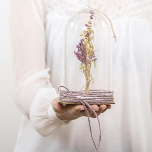 Cúpula | Capuz Plástico C/ Cordão Juta 18cm ø11cm