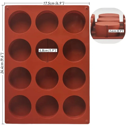 FC052MS -Molde de 12 Cavidades em Forma de Cilindro