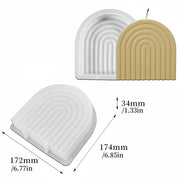 EP020MS -Conjunto de 2 moldes de silicone  kit grande de velas 3D