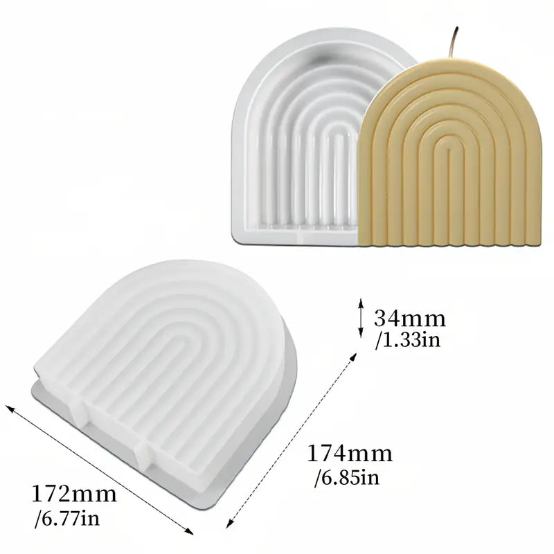 EP020MS -Conjunto de 2 moldes de silicone  kit grande de velas 3D