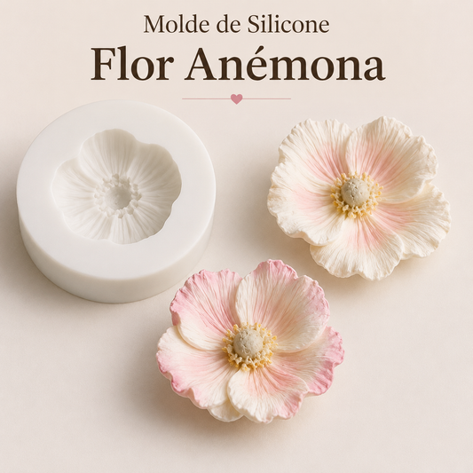 F030MS-  Molde de Silicone Flor Anémona