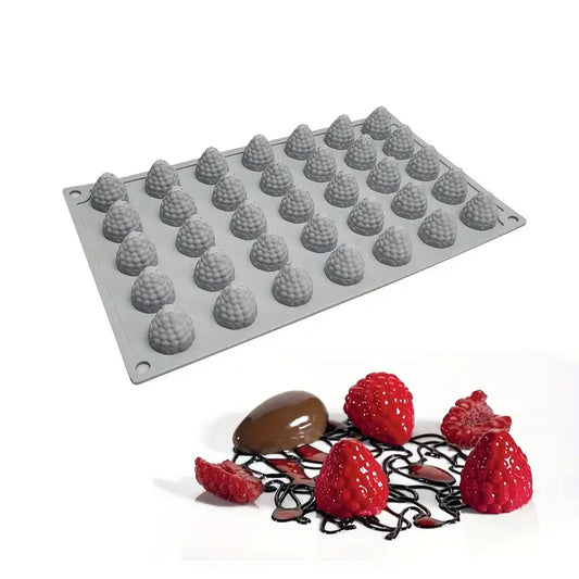 FC080MS - Molde de silicone para mini morangos com 35 cavidades