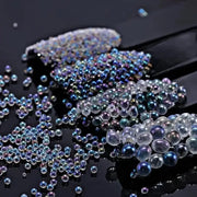Contas de Vidro Bolha efeito gota d'água 10g- DIY, joias de unhas e decoração artesanal