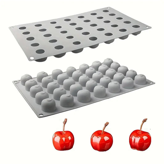 FC079MS - Molde de silicone para mini cerejas com 35 cavidades