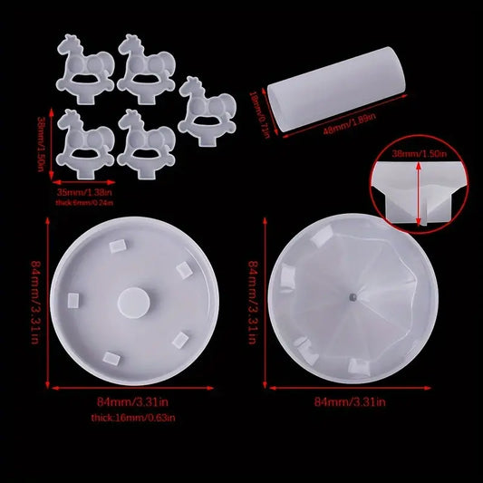 EP005MS -Carrossel DIY- molde epoxi