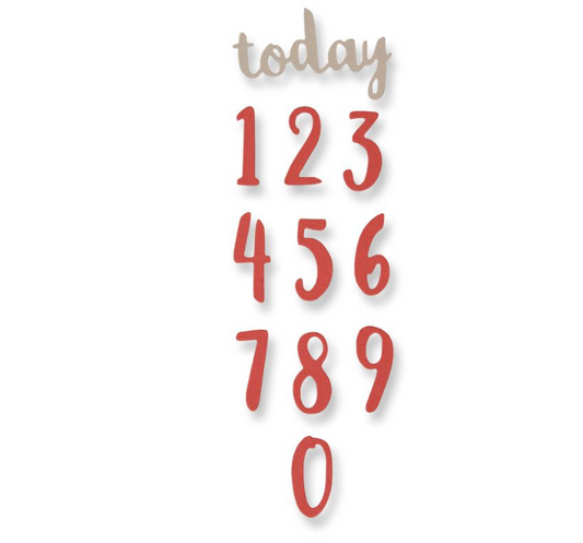 Cortante Sizzix Thinlits Brush Numbers