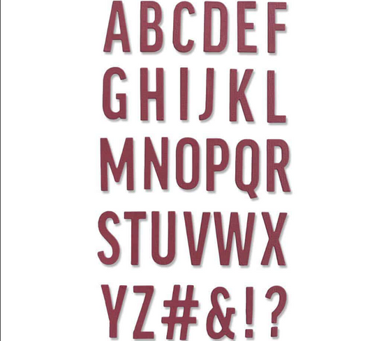 Cortante Sizzix Thinlits A B C