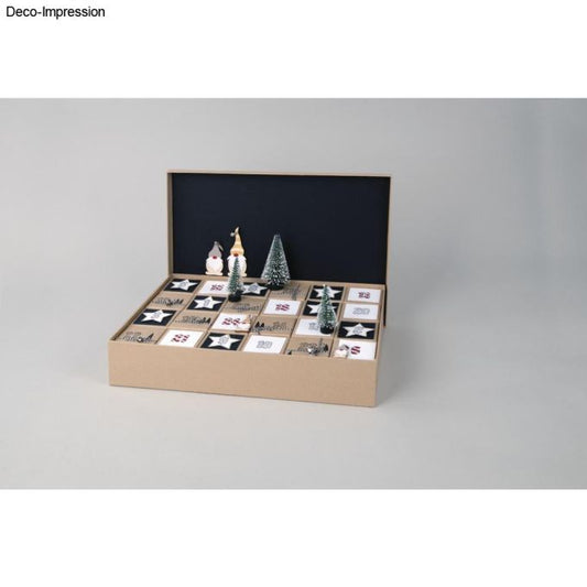 Conjunto de caixas de papel machê, 24 cx + 1 cx - advento - Rayher