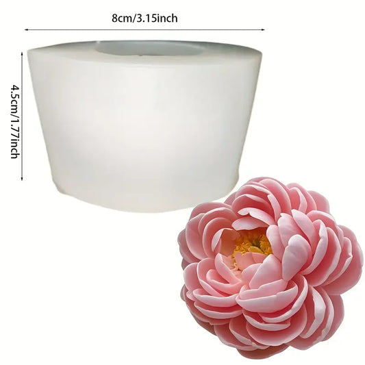 F106MS- Molde de Silicone Peônia 3D