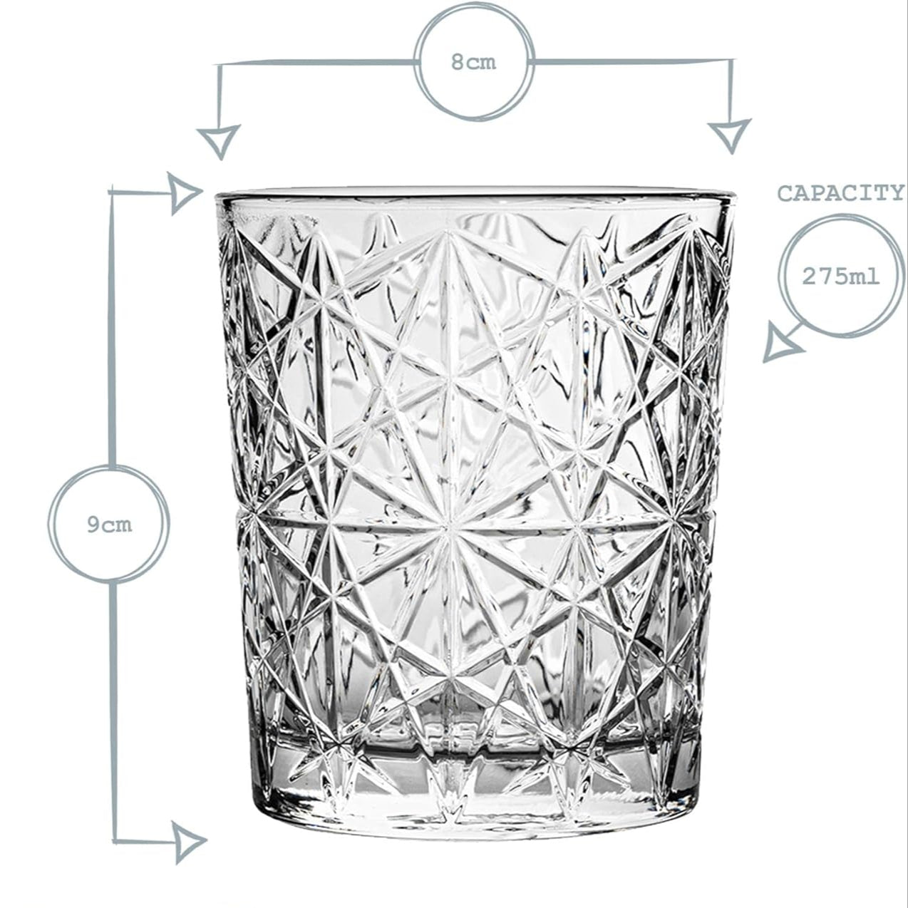 | Copo de Vidro  Bormioli Lounge Transparente - 275 mL | 370 mL