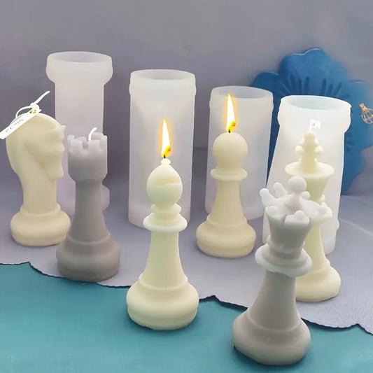 D106MS -  Conjunto de 6 peças de xadrez em silicone