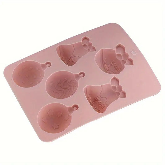 FC086MS -Molde de Silicone para Sino & Ornamento de Natal Festivo