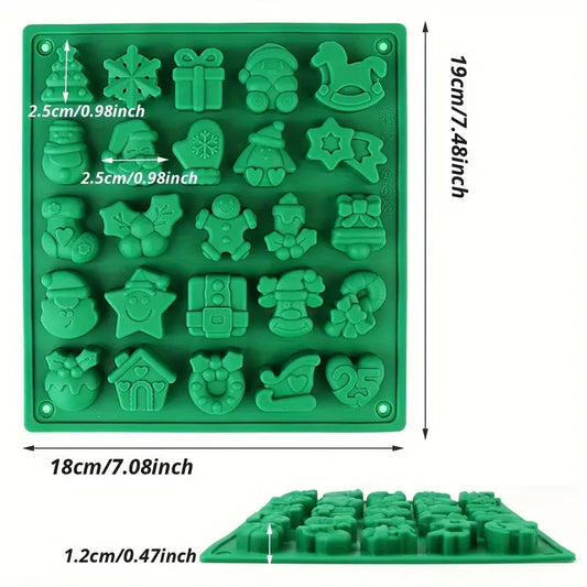 FC088MS -Molde de Silicone de doces de Natal